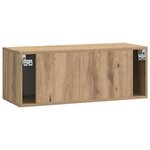 vidaXL Meuble TV mural 78 5 x 31 x 30 cm Chêne artisanal