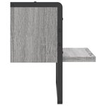 vidaXL Étagère murale avec barre sonoma gris 30x25x30 cm