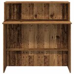 vidaXL Bureau de réception vieux bois 100x50x103 5cm bois d'ingénierie
