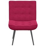 vidaXL Chaise de relaxation rouge bordeaux 64x74x84 cm velours