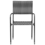 vidaXL Mobilier à dîner d'extérieur 5 Pièces Résine tressée Gris