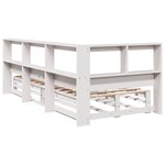 vidaXL Lit bibliothèque sans matelas blanc 100x200 cm bois pin massif