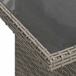 vidaXL Salon de jardin avec coussins 7 Pièces gris résine tressée