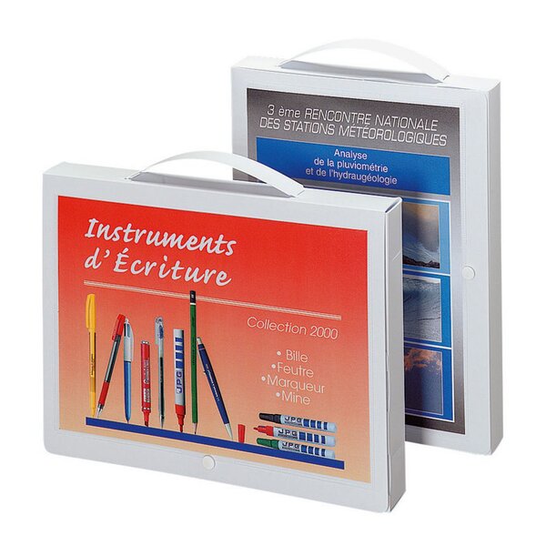 Boîte de rangement A4, capacité 350 feuilles, 40 mm, blanc