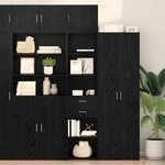 vidaXL Haut Armoire Chêne noir 50 x 42 5 x 185 cm Bois d'ingénierie