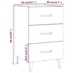vidaXL Table de chevet chêne sonoma 40x40x66 cm bois d'ingénierie