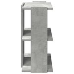 vidaXL Bibliothèque à 3 niveaux gris béton 60x30x60 cm bois ingénierie