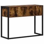 vidaXL Table d'appoint Chêne Fumé 100 x 36 x 75 cm Bois d'ingénierie