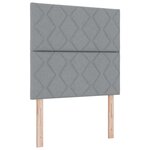 vidaXL Lit avec Sommier et Banc Gris Clair 120x200 cm Tissu