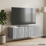 vidaXL Meuble TV mural 98 x 31 x 30 cm Sonoma gris Bois d'ingénierie