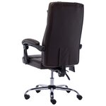 vidaXL Chaise de bureau de massage Marron Similicuir