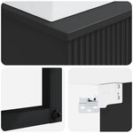 vidaXL Basin de lavage mural Noir 40 x 41 x 39 cm Bois d'ingénierie