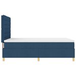 vidaXL Lit à ressort avec matelas bleu 160x200 cm en tissu