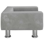 vidaXL Canapé pour enfants gris clair 50x40x26 5 cm velours