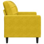 vidaXL Fauteuil Jaune 60 cm Velours