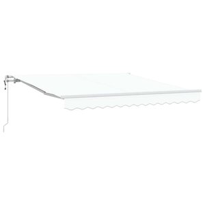 vidaXL Auvent Rétractable Blanc 300 x 250 cm tissu