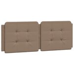 vidaXL Lit avec matelas cappuccino 140x190 cm similicuir