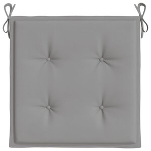 vidaXL Coussins de chaise de jardin lot de 4 gris 40x40x4 cm