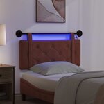 vidaXL Tête de lit suspendue Avec lumière LED Brun Brillant PU antique