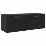vidaXL Meuble mural Chêne noir 100 x 36.5 x 35 cm Bois d'ingénierie