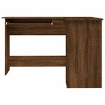 vidaXL Bureau d'angle chêne marron 120x140x75 cm bois d'ingénierie