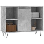 vidaXL Armoire salle de bain gris béton 80x33x60cm bois d'ingénierie