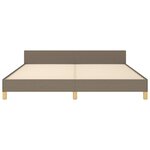 vidaXL Cadre de lit sans matelas taupe 160x200 cm tissu