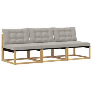 vidaXL Sofa de milieu extérieur Bois d'Acacia Massif Blanc