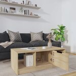 vidaXL Table basse chêne sonoma 102x50x36 cm bois d'ingénierie