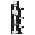 vidaXL Bibliothèque Chêne noir 48 x 25 5 x 140 cm Bois d'ingénierie