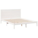 vidaXL Cadre de lit extra long sans matelas 140x220 cm bois massif