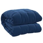 vidaXL Couverture lestée Bleu 220x240 cm 11 kg Tissu