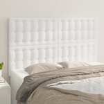 vidaXL Tête de lit blanche 144 x 5 x 118/128 cm similicuir