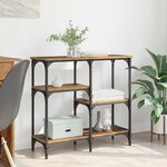 vidaXL Table console Bois Ancien 80 x 29 x 75 cm Bois d'ingénierie