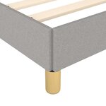 vidaXL Cadre de lit sans matelas gris clair 200x200 cm tissu