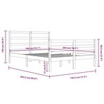vidaXL Cadre de lit sans matelas blanc bois de pin massif 140x200 cm