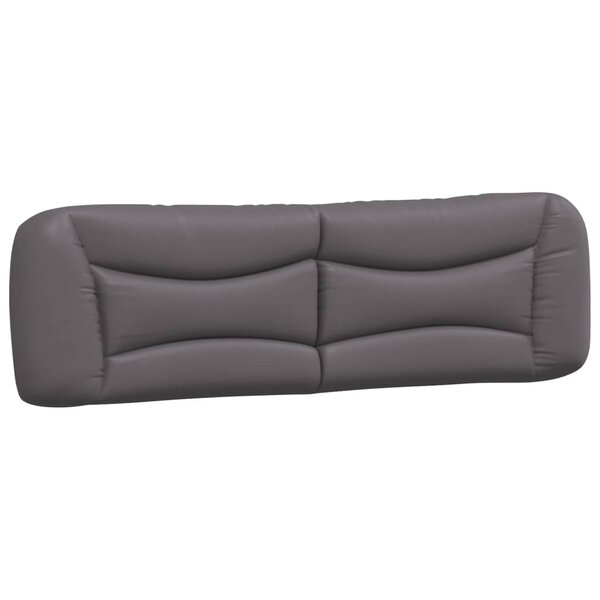 vidaXL Coussin de tête de lit Hvar gris 180 cm similicuir