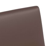 vidaXL Chaises de Salle à Manger avec Roues 2 Pièces Marron