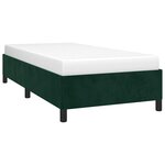 vidaXL Cadre de lit sans matelas vert foncé 100x200 cm velours