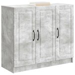 vidaXL Buffet Gris béton 89 x 34 5 x 77 cm Bois d'ingénierie