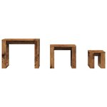 vidaXL Tables gigognes 3 Pièces vieux bois bois d'ingénierie