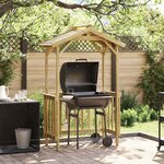 vidaXL Abri pour barbecue Marron 133.5 x 63 x 200 cm Pin imprégné