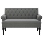 vidaXL Banc avec dossier Gris foncé 120 x 62 x 75 5 cm Tissu