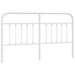 vidaXL Tête de lit de remplacement métal blanc 180 cm