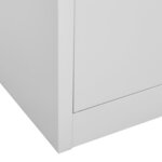 vidaXL Armoires à casiers 2 Pièces Gris clair 90x45x92 5 cm Acier