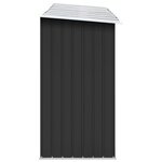 vidaXL Abri de stockage à bois Acier galvanisé 330x84x152cm Anthracite