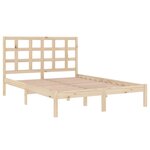vidaXL Cadre de lit sans matelas 140x200 cm bois massif