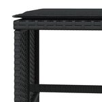 vidaXL Tabourets de jardin avec coussins 4 Pièces noir 40x40x35 cm rotin