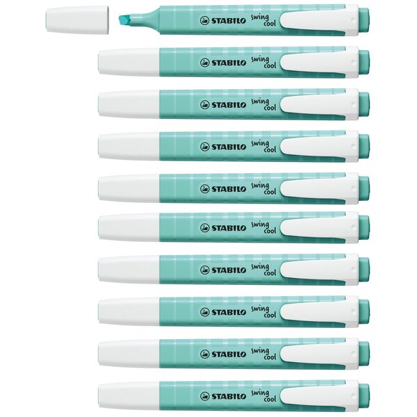 Surligneur Swing Cool Pastel Edition -Touche de Turquoise x 10 STABILO