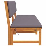 vidaXL Transat Huile Naturelle 200 x 57 x 75cm Bois d'acacia massif